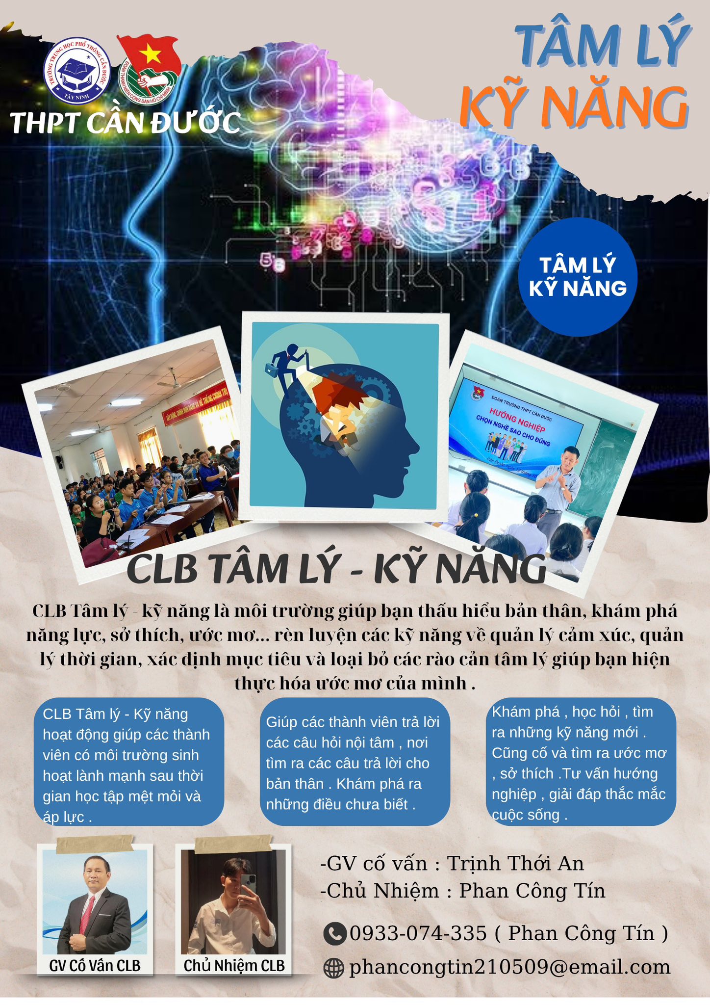 BUỔI SINH HOẠT ĐẦU TIÊN – CLB TÂM LÝ – KỸ NĂNG THPT CẦN ĐƯỚC