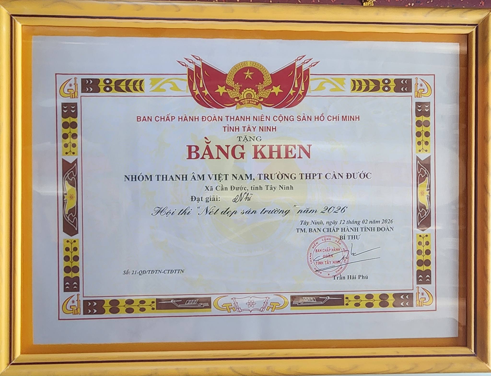 Trường THPT Cần Đước tham gia Vòng chung kết Hội thi "Nét đẹp sân trường"
