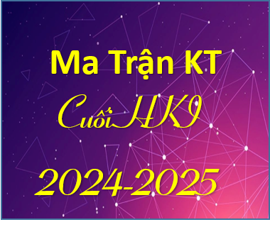 Ma trận, cấu trúc đề kiểm tra cuối HKI năm học 2024-2025